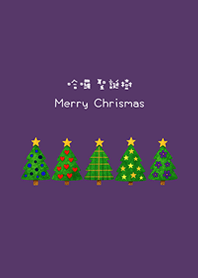 สวัสดี ต้นคริสต์มาส(ม่วงทึบ)
