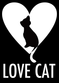LOVE CAT / black base
