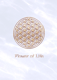 Flower of Life  - Gold (S) - Blue 01