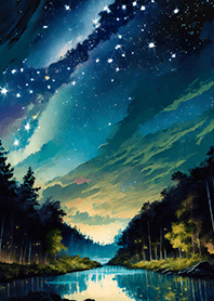 Beautiful starry night view#1068