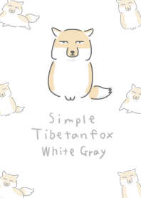 สุนัขจิ้งจอกทิเบตธรรมดา สีขาวเทา