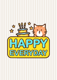 Cartoon Cat Happy Everyday!