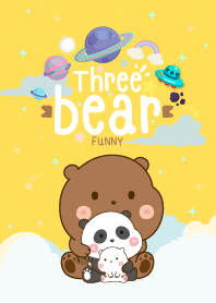 Bear Funny Galaxy Yellow