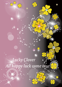 ブラックピンク : 全運UP!上品なクローバー