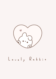 กระต่ายหัวใจ / soft beige.