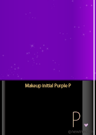 Makeup initial purple P