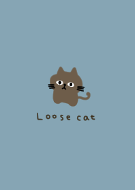 Loose cat and blue beige.