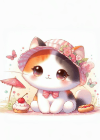 Cute fat cat round body n.3