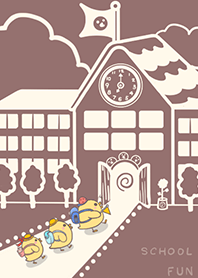 Yellow Duck School fun-dark red (Be4)