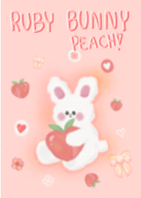 Fluffy Ruby Bunny Peach