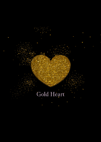 Sparkling gold heart 2