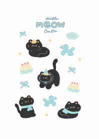 I Love Cat Black : Blue