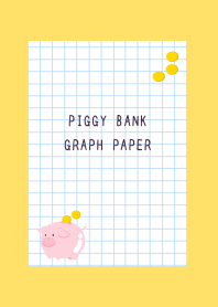 PIGGY BANK GRAPH PAPER-YELLOW