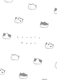 ゆるいハムスター | ホワイト＋グレー