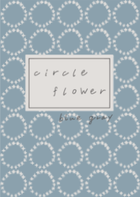 circle flower  blue gray