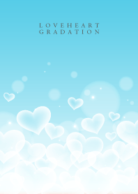 LOVE HEART GRADATION-Blue&White 10