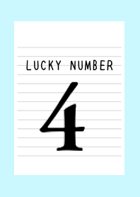 LUCKY NUMBER 4 NOTEBOOKj-LIGHT BLUE