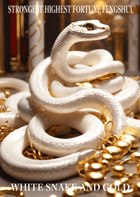 White snake and gold  Lucky 28