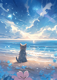失戀的貓跑去海邊散心❤夢幻無邊天空12