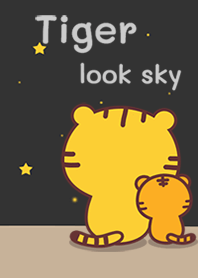 Tiger look the sky
