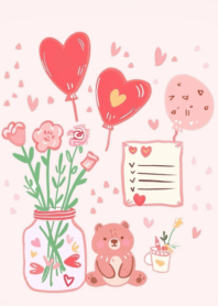 Cute bear and love