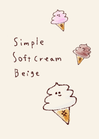 simple beige Soft cream