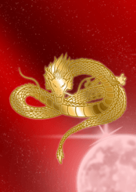 Zodiak emas dan merah -Naga-