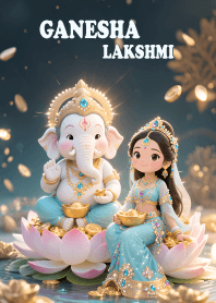 Ganesha, Lakshmi, wealth, fortune 3 JP