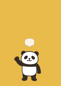 手をふるパンダ｜マスタードイエロー#3
