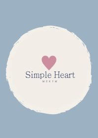 Simple Heart Blue - NATURAL 35