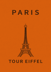 FRANCE PARIS EIFFEL TOWER ORANGE LEATHER