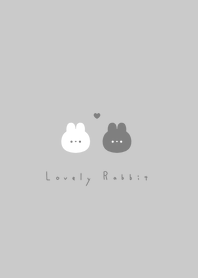 Lovely Rabbits /gray white