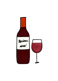 Lovely Red Wine bottle & Glass
