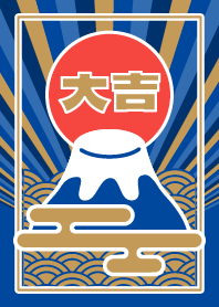 Lucky Mt.Fuji/ Navy x Red x Gold