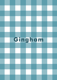 Gingham Plaid - peacock blue