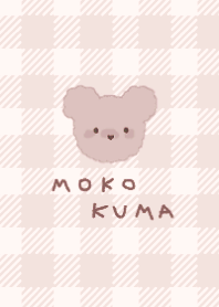 MOKO KUMA - Plaid -  #pink greige