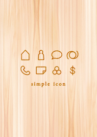Simple icon/bright wood