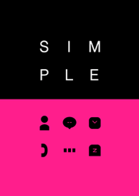 SIMPLE / black-vividpink.