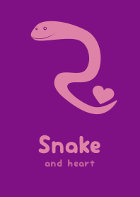 Snake & heart Royal purple