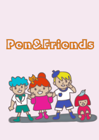 Girl pen and friends