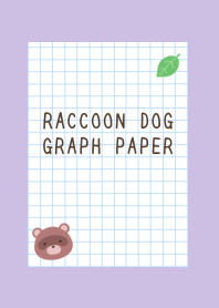 RACCOON DOG GRAPH PAPER-DUSTY PURPLE
