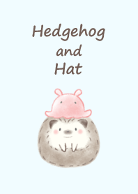 Hedgehog and Hat -Mendako- blue
