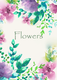 Watercolor botanical garden.