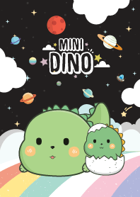 Dinos Sky Rainbow Black