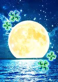 Super moon and clover from Japan