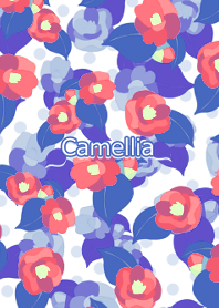 Retro pop camellia -Red-