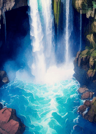 I want to be hit by a waterfall! 2