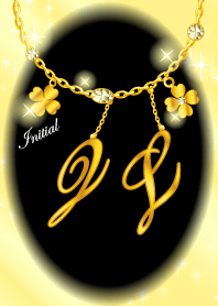 【Q&L】イニシャルチャーム運気UP!ゴールド