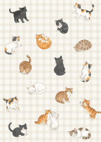 Cute cats plaid4