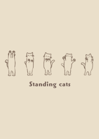 Standing cats -milk tea-